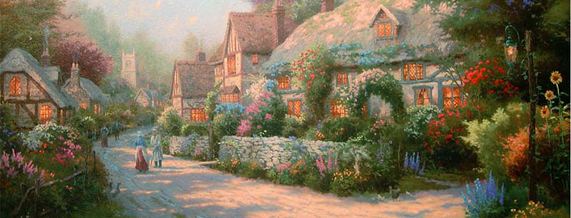 Thomas Kinkade Panoramics - Cobblestone Village