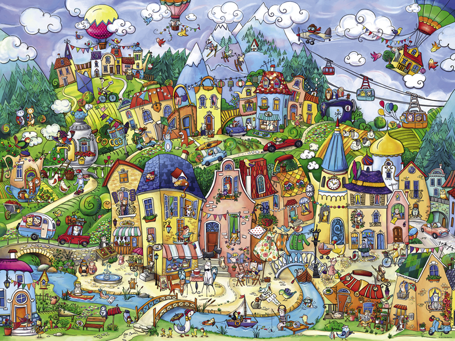 Happytown - Scratch and Dent Countryside Jigsaw Puzzle