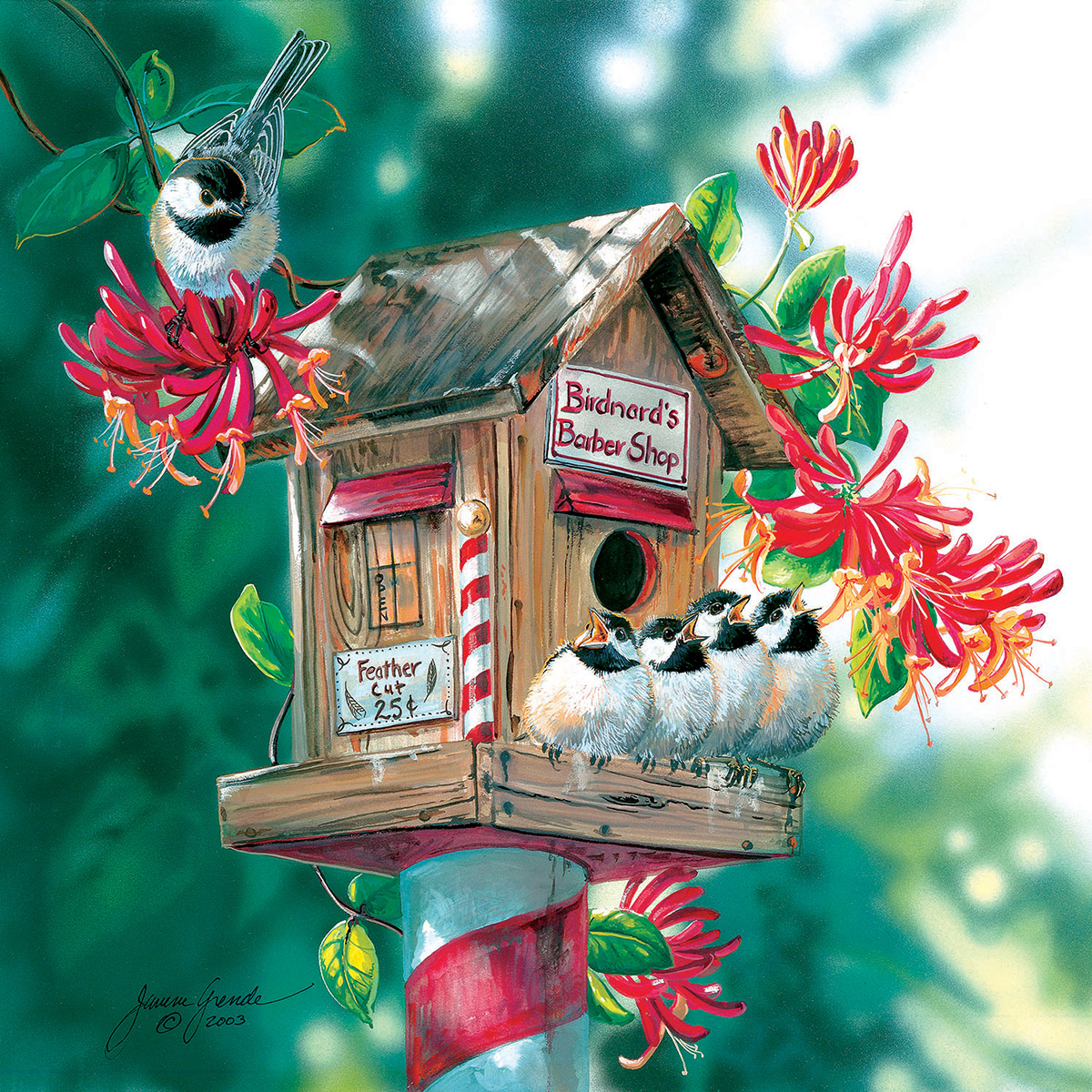 Cardinal's Rustic Retreat Winter Jigsaw Puzzle By SunsOut