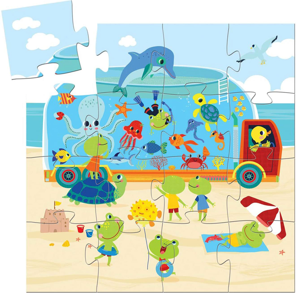 Surfin' USA Beach & Ocean Jigsaw Puzzle By Heritage Puzzles