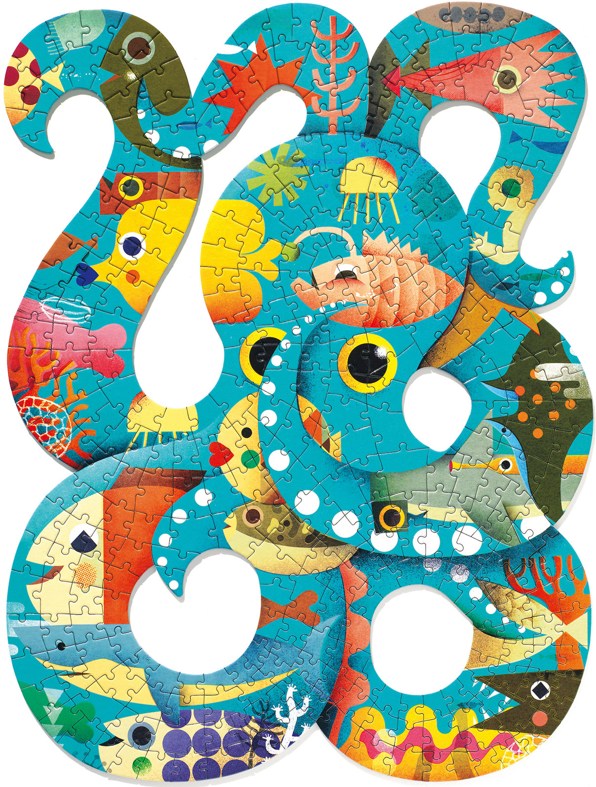 Octopus Sea Life Shaped Puzzle