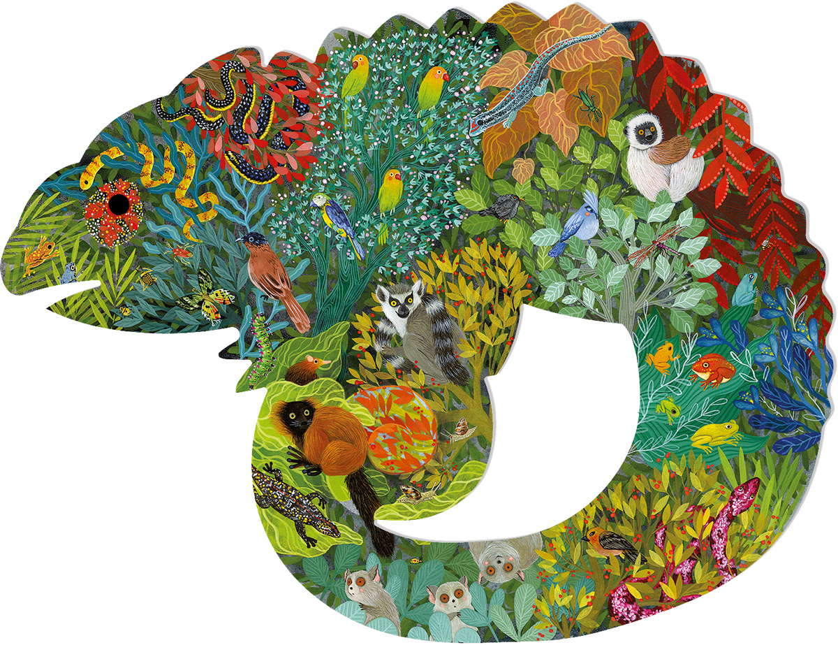 Love Me! by Andrea Marquis Reptile & Amphibian Jigsaw Puzzle By Jacarou Puzzles