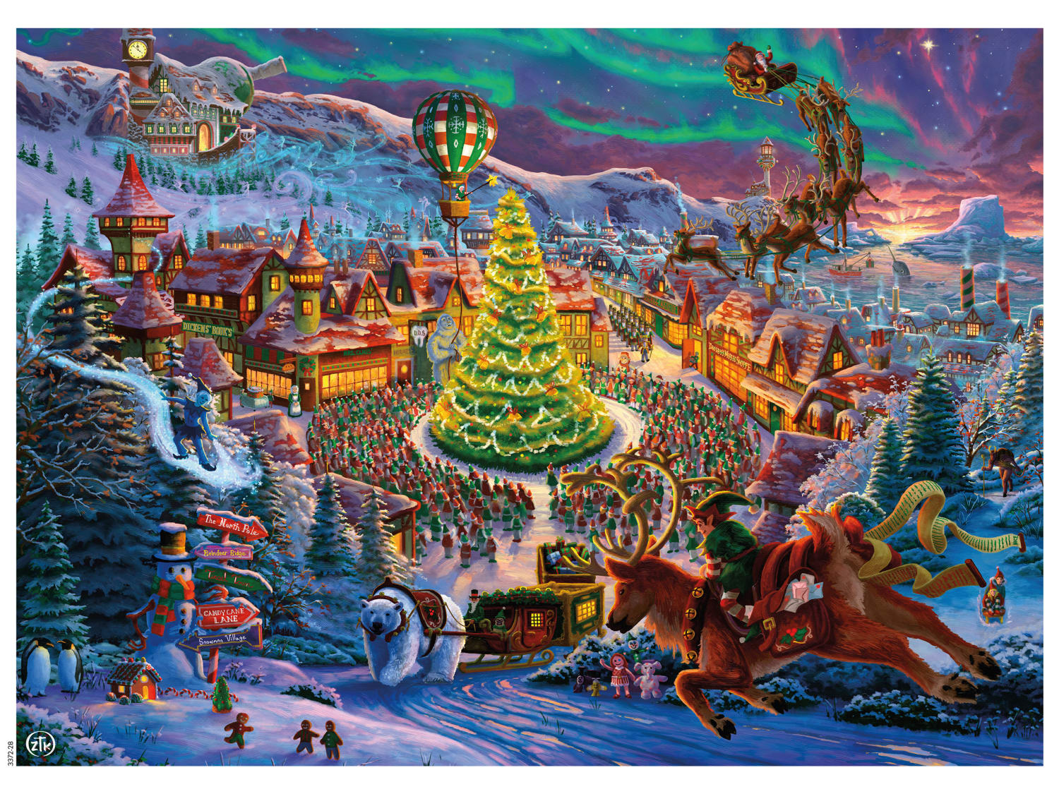 Santa's North Pole Zac Kinkade Classic Christmas Winter