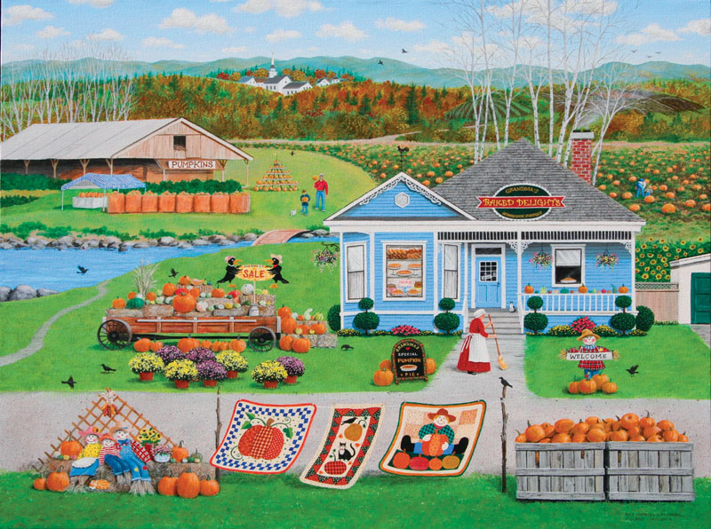 Stopping at the Quilt Barn Nostalgic & Retro Jigsaw Puzzle By SunsOut