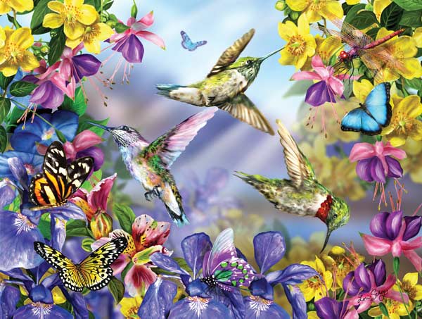 Butterflies & Hummingbirds - Scratch and Dent Birds Jigsaw Puzzle