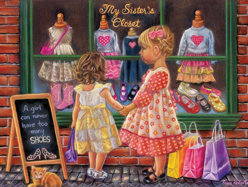 The Knit Shop Shopping Jigsaw Puzzle By SunsOut