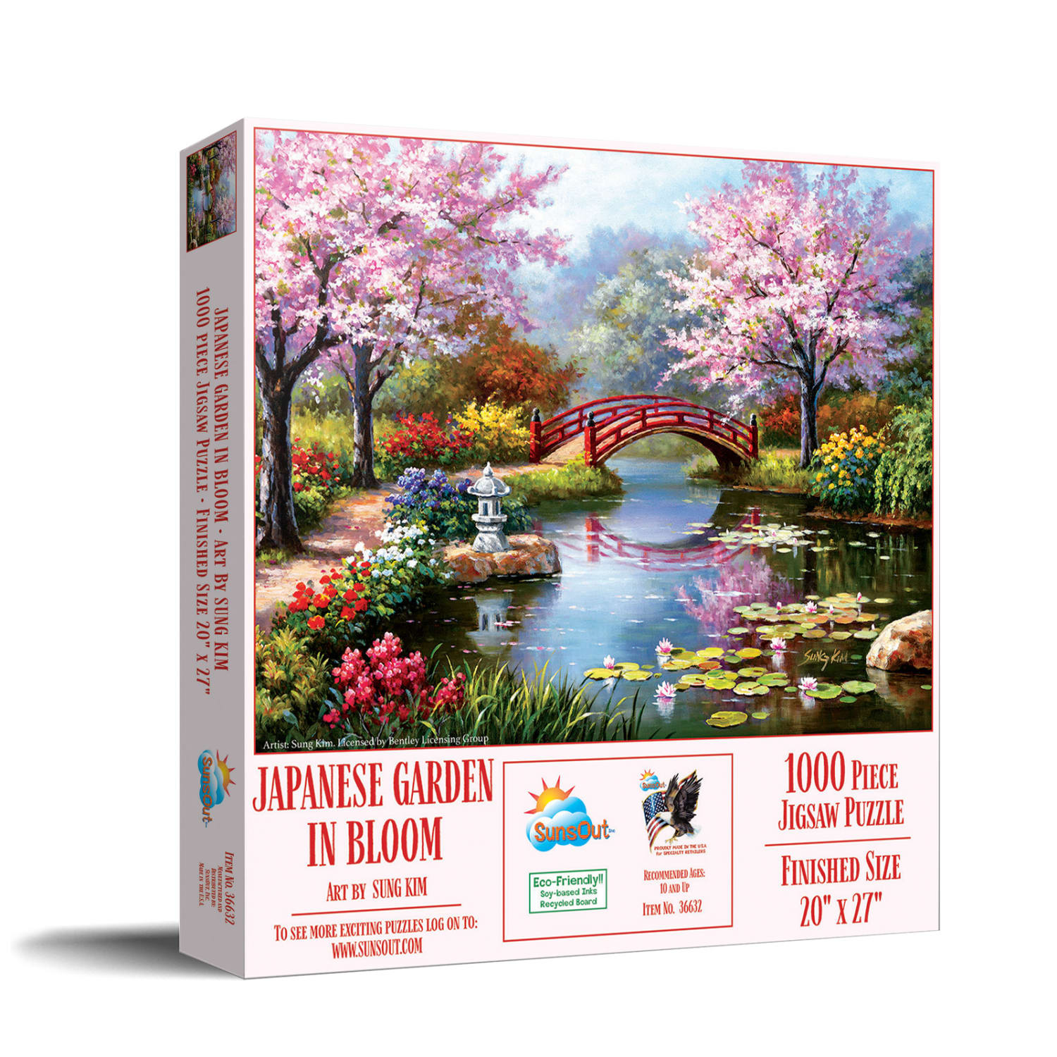 Japanese Garden in Bloom - 1000 Piece Jigsaw Puzzle by