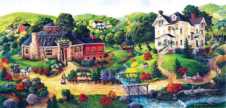Carol's Flowers - Scratch and Dent Countryside Jigsaw Puzzle