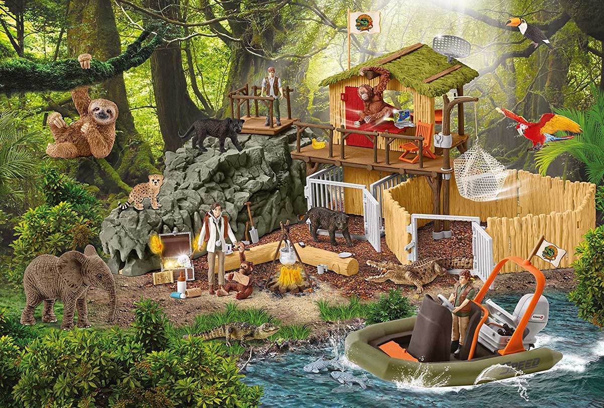 Croco Research Station Jungle Animals Jigsaw Puzzle