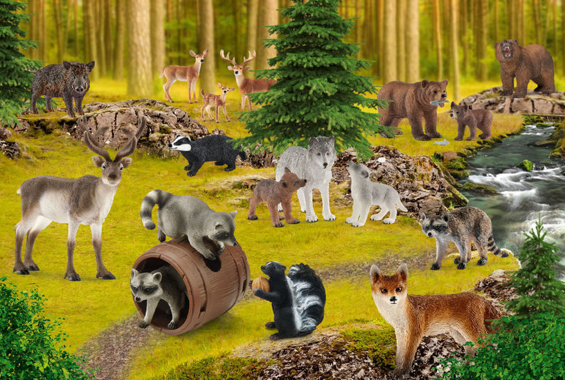 Wildlife Where the Raccoons Live Forest Animal Jigsaw Puzzle