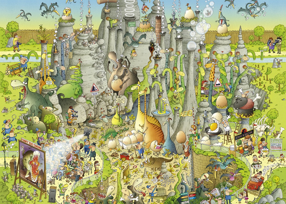 Jurassic Habitat - Scratch and Dent Animals Jigsaw Puzzle