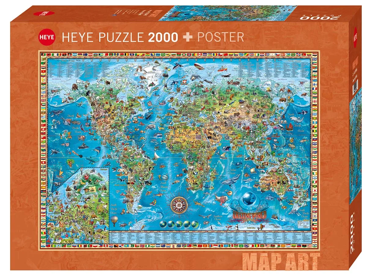 ジグソーパズル HEYE PAZZLE(2000piece) Map Art 29845 Vintage World