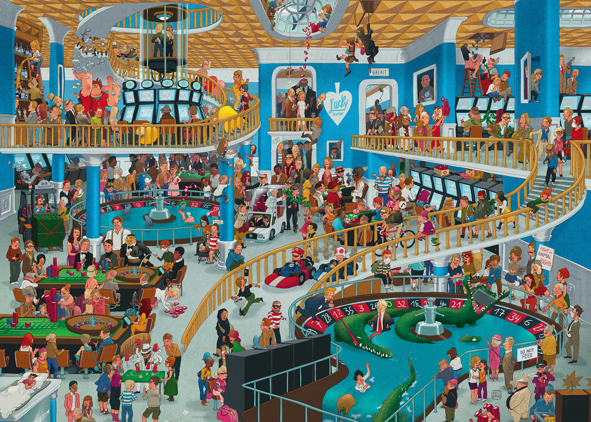 Chaotic Casino Humor Jigsaw Puzzle
