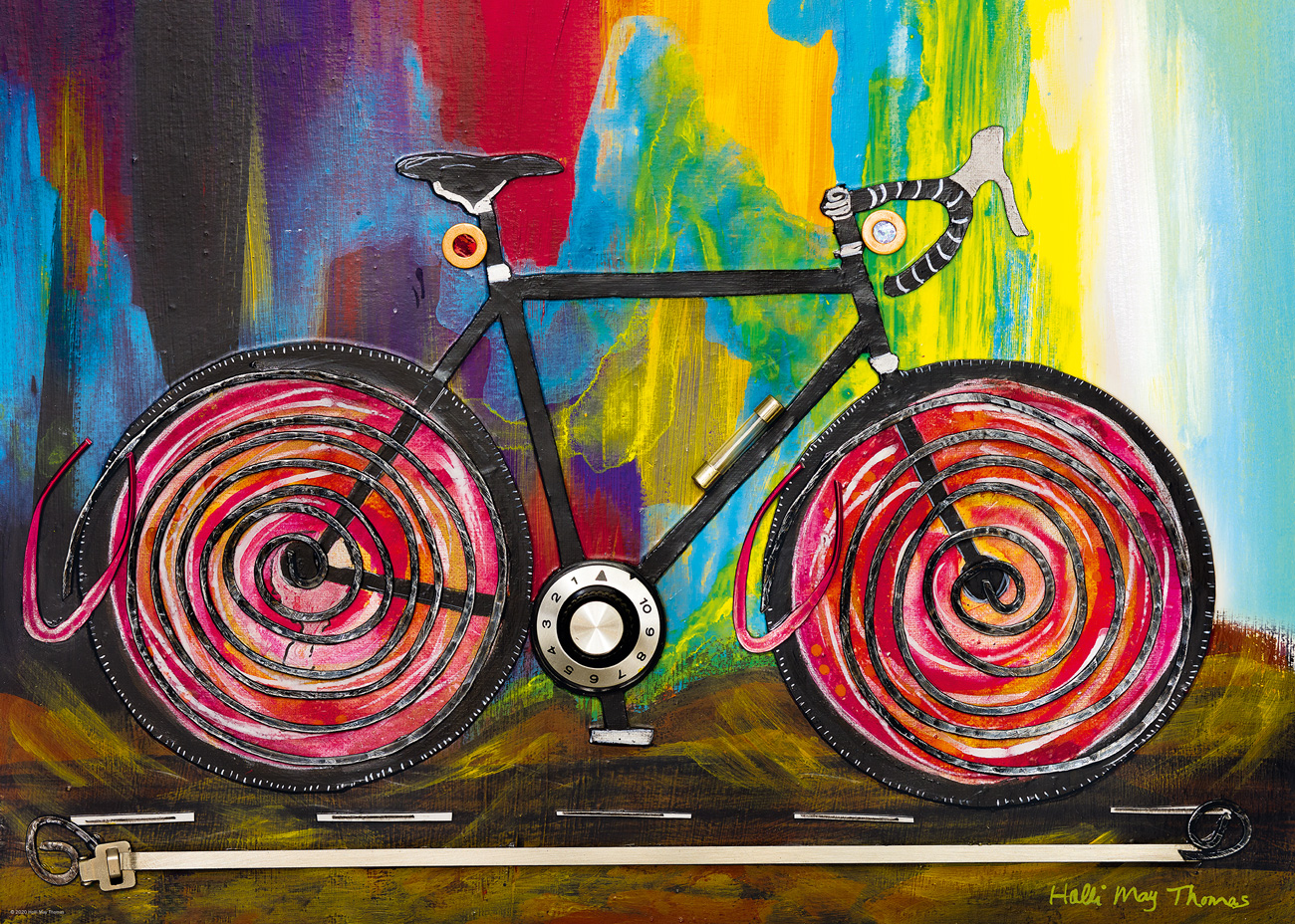 Momentum, Bike Art Contemporary & Modern Art Jigsaw Puzzle