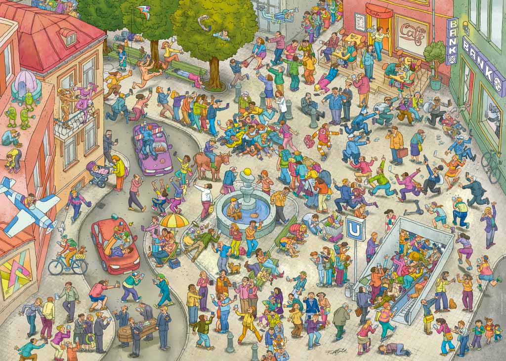 Mobile Zombies People Jigsaw Puzzle