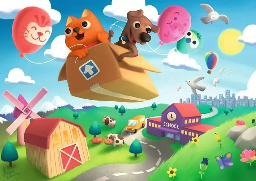 We're Flying! 35 Piece Puzzle Animals