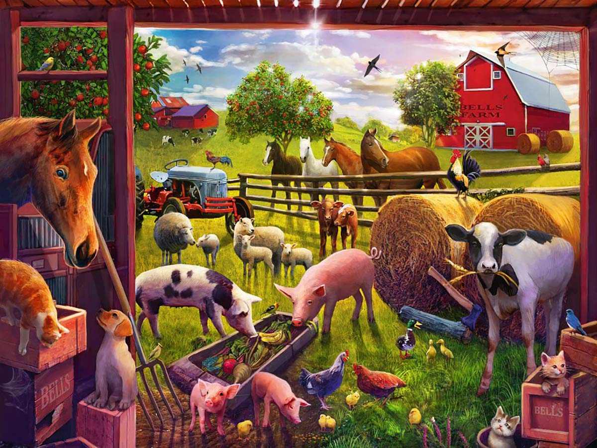 Animals of Bells Farm - Scratch and Dent Farm Animal Jigsaw Puzzle