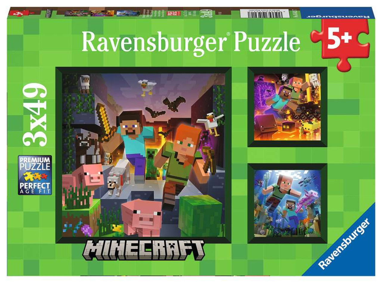 Minecraft Biomes, 49 Pieces, Ravensburger | Puzzle Warehouse