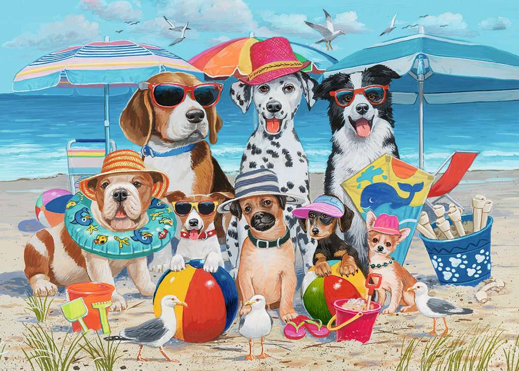 Beach Buddies Dogs Jigsaw Puzzle