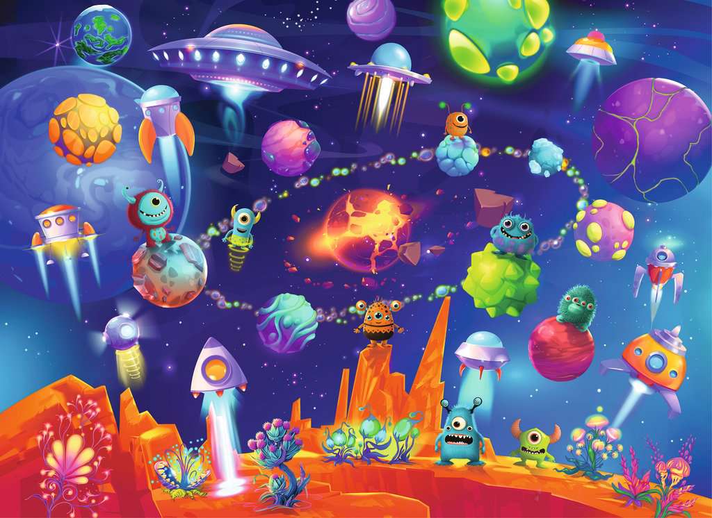 Space Aliens Space Jigsaw Puzzle