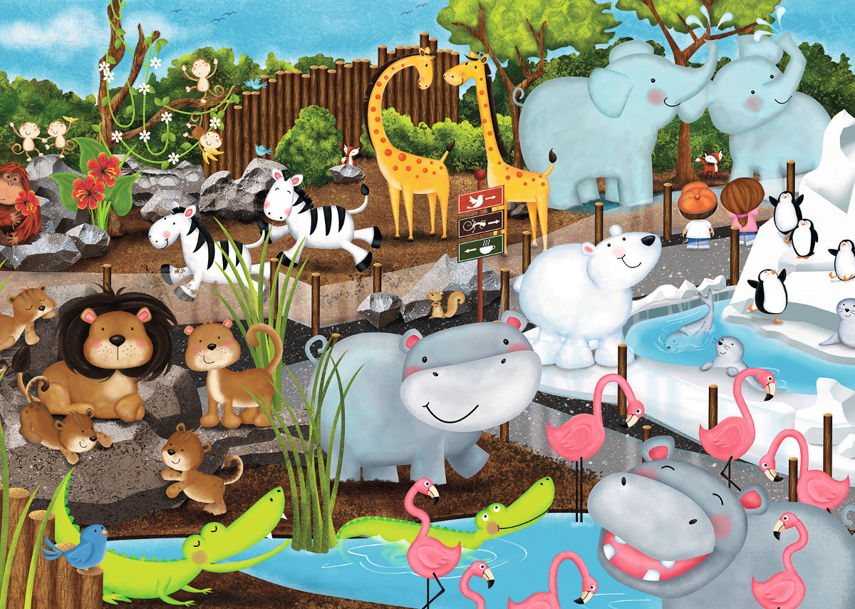 Day at the Zoo - Scratch and Dent Birds Jigsaw Puzzle