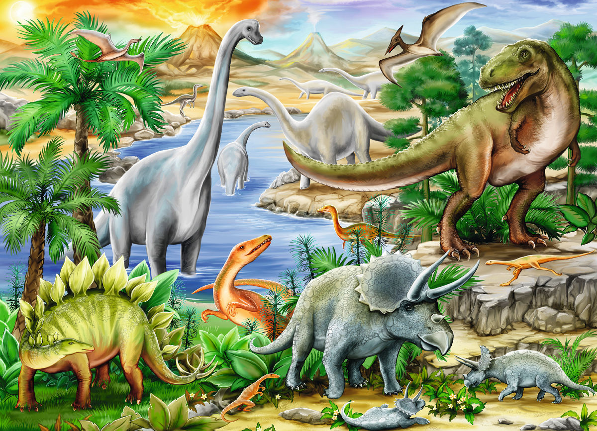 Prehistoric Life - Scratch and Dent Dinosaurs Jigsaw Puzzle