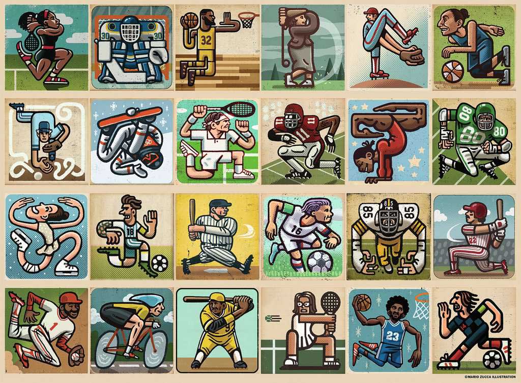 Awesome Athletes - Scratch and Dent Sports Jigsaw Puzzle