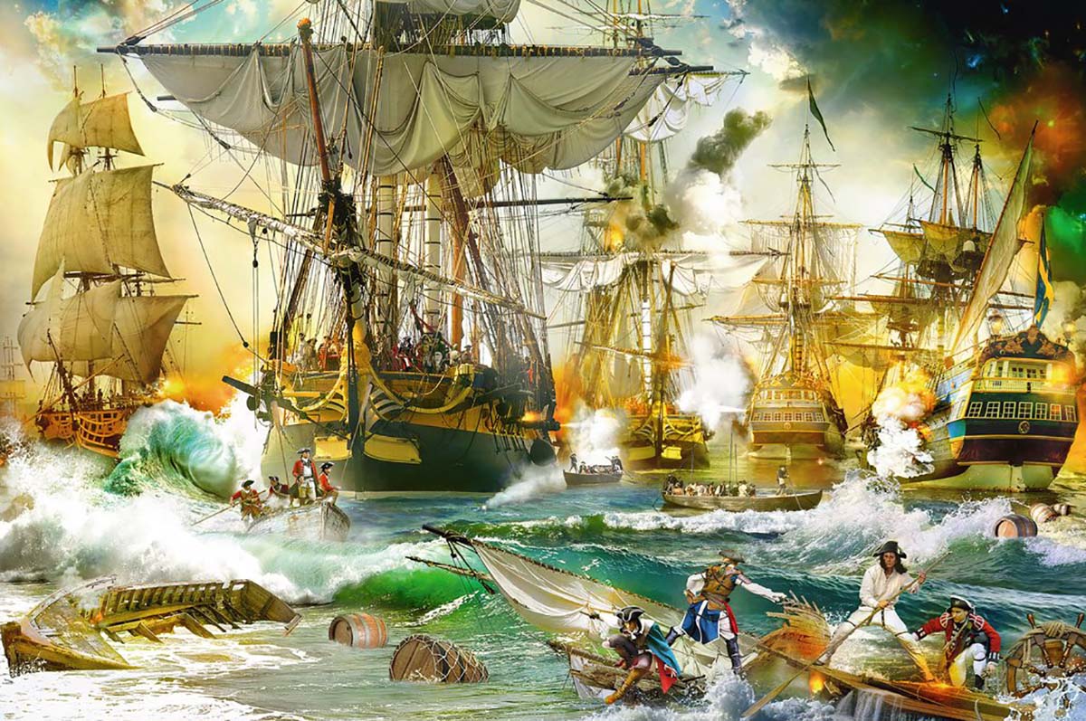 Battle on the High Seas - Scratch and Dent Boat Jigsaw Puzzle