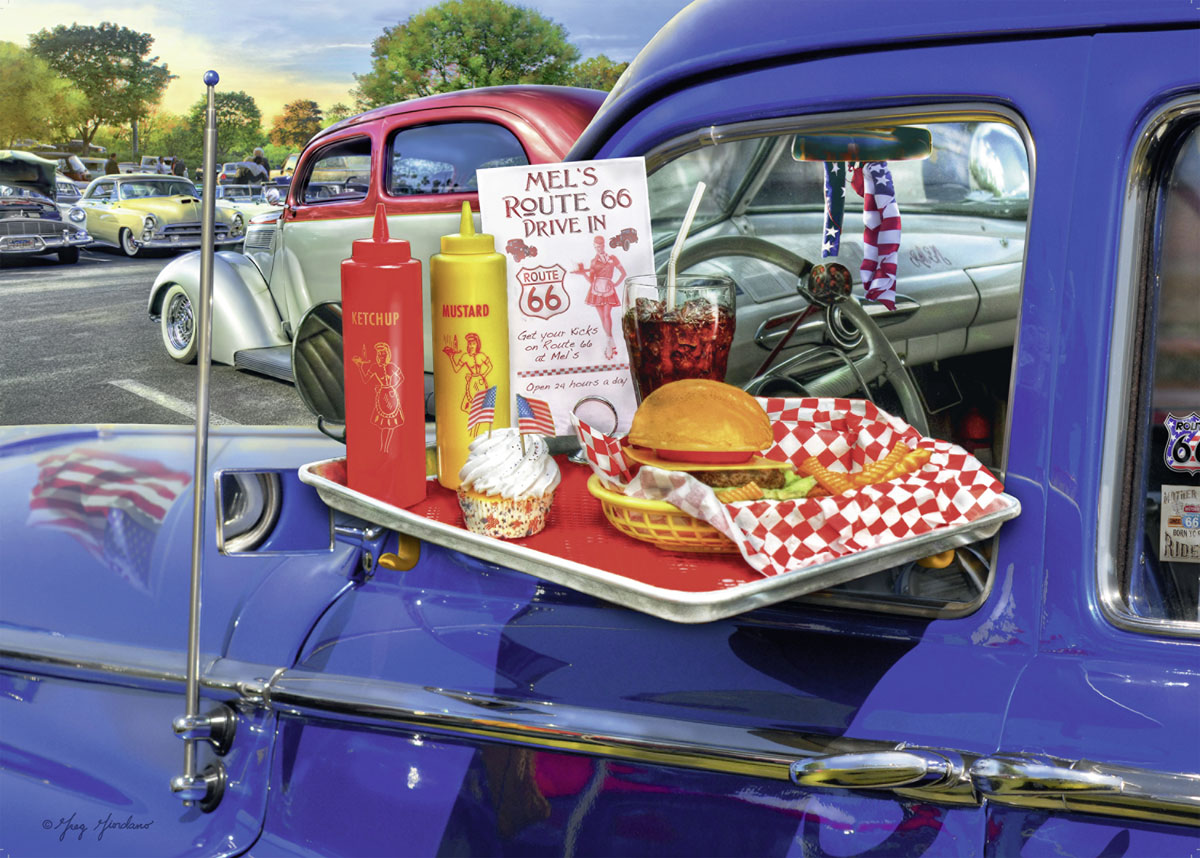 Drive-Thru Route 66 - Scratch and Dent Food and Drink Jigsaw Puzzle