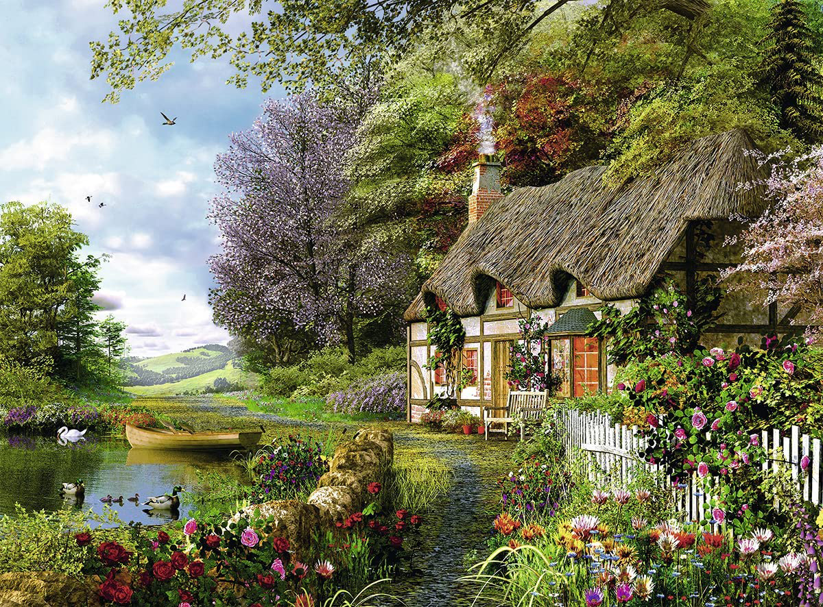 Country Cottage Spring Jigsaw Puzzle