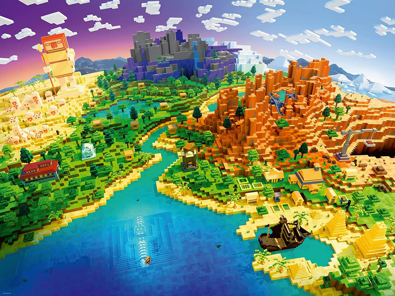 World of Minecraft Landscape Jigsaw Puzzle
