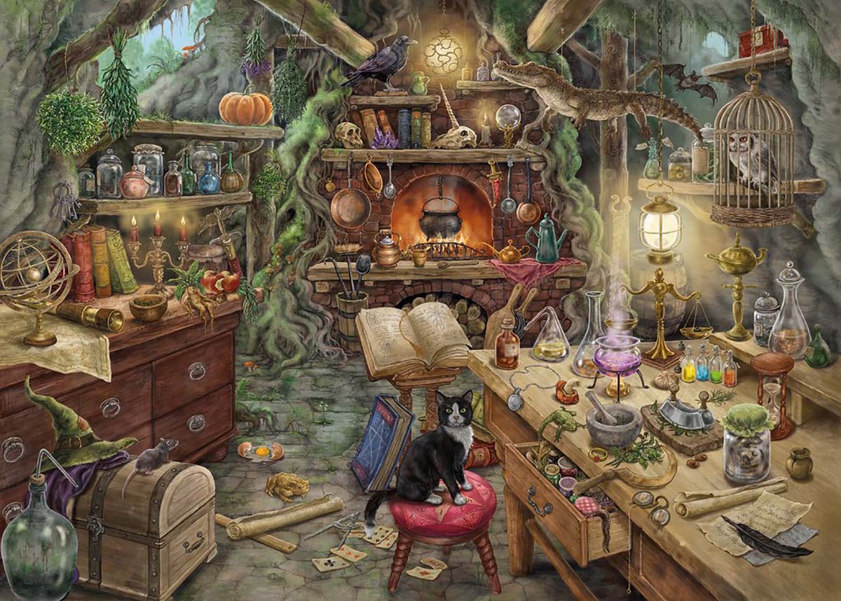 Witch's Kitchen - Scratch and Dent Cats Jigsaw Puzzle