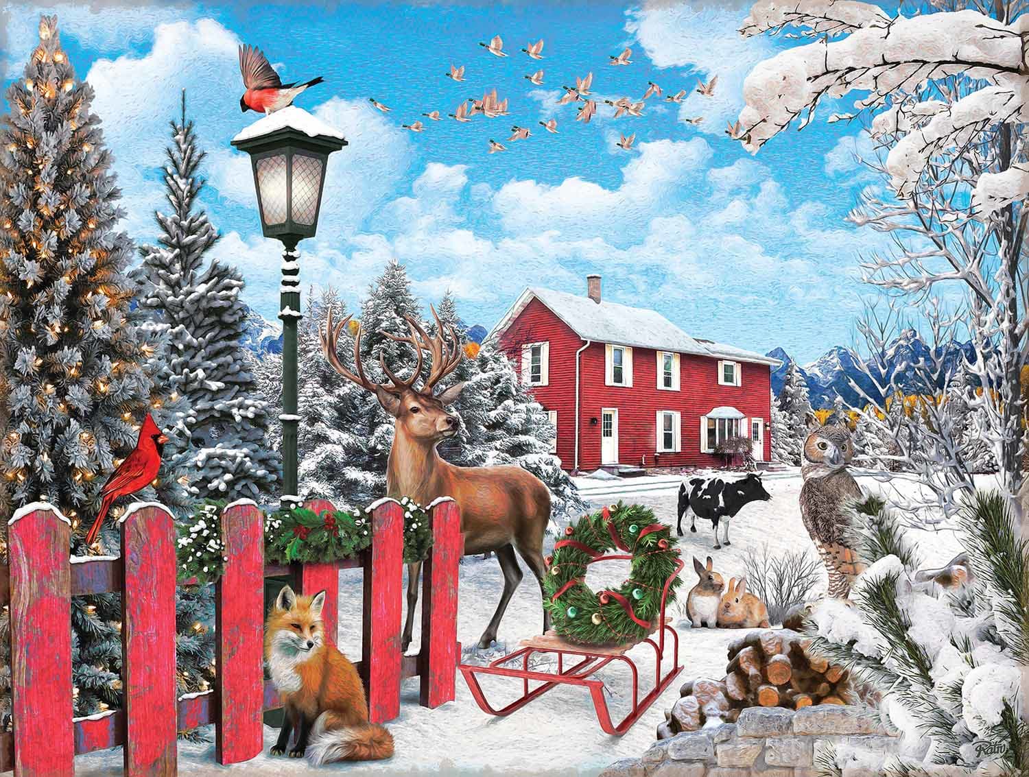 A Winter Gathering Landscape