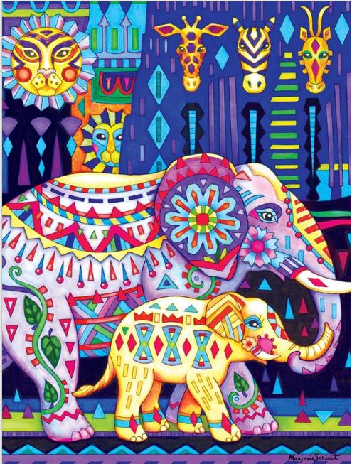 Mother And Child Elephant Jigsaw Puzzle