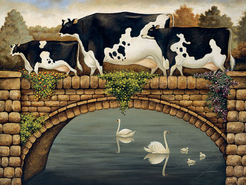 Over The Bridge Animals Jigsaw Puzzle