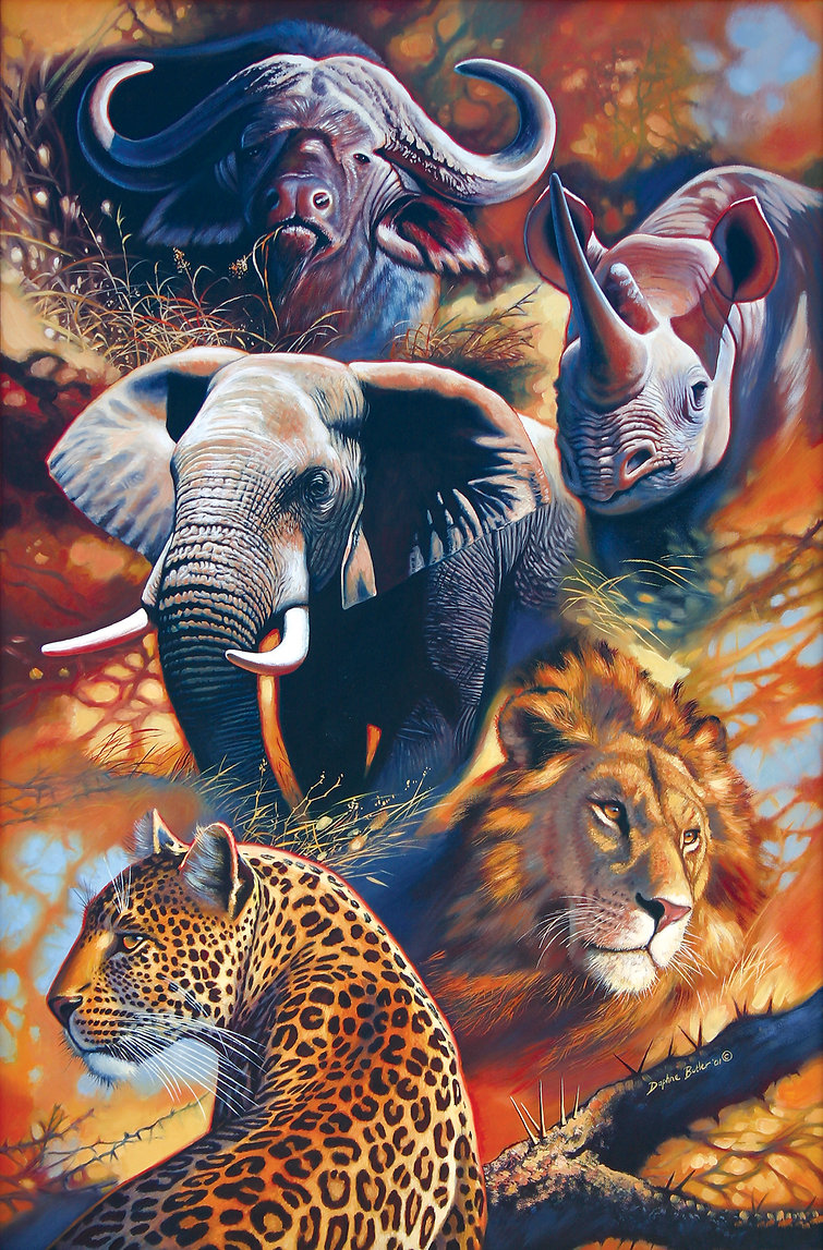 The Big Five Jungle Animals Jigsaw Puzzle