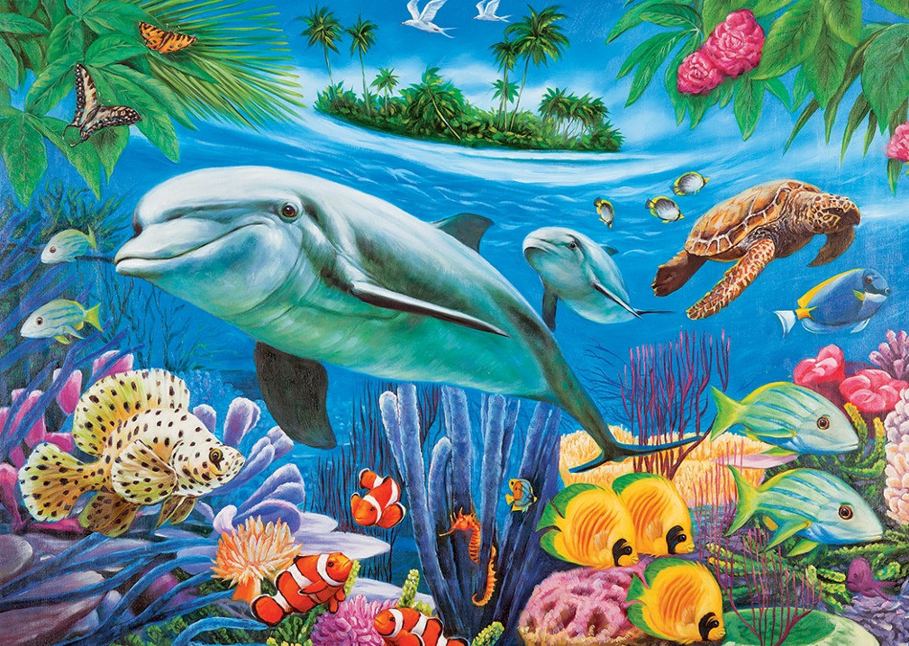 Dolphin Lagoon - Scratch and Dent Sea Life Jigsaw Puzzle