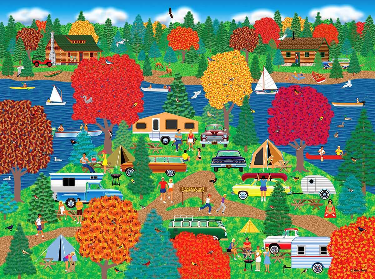 Fall Camping Pleasure, 1000 Pieces, RoseArt | Puzzle Warehouse