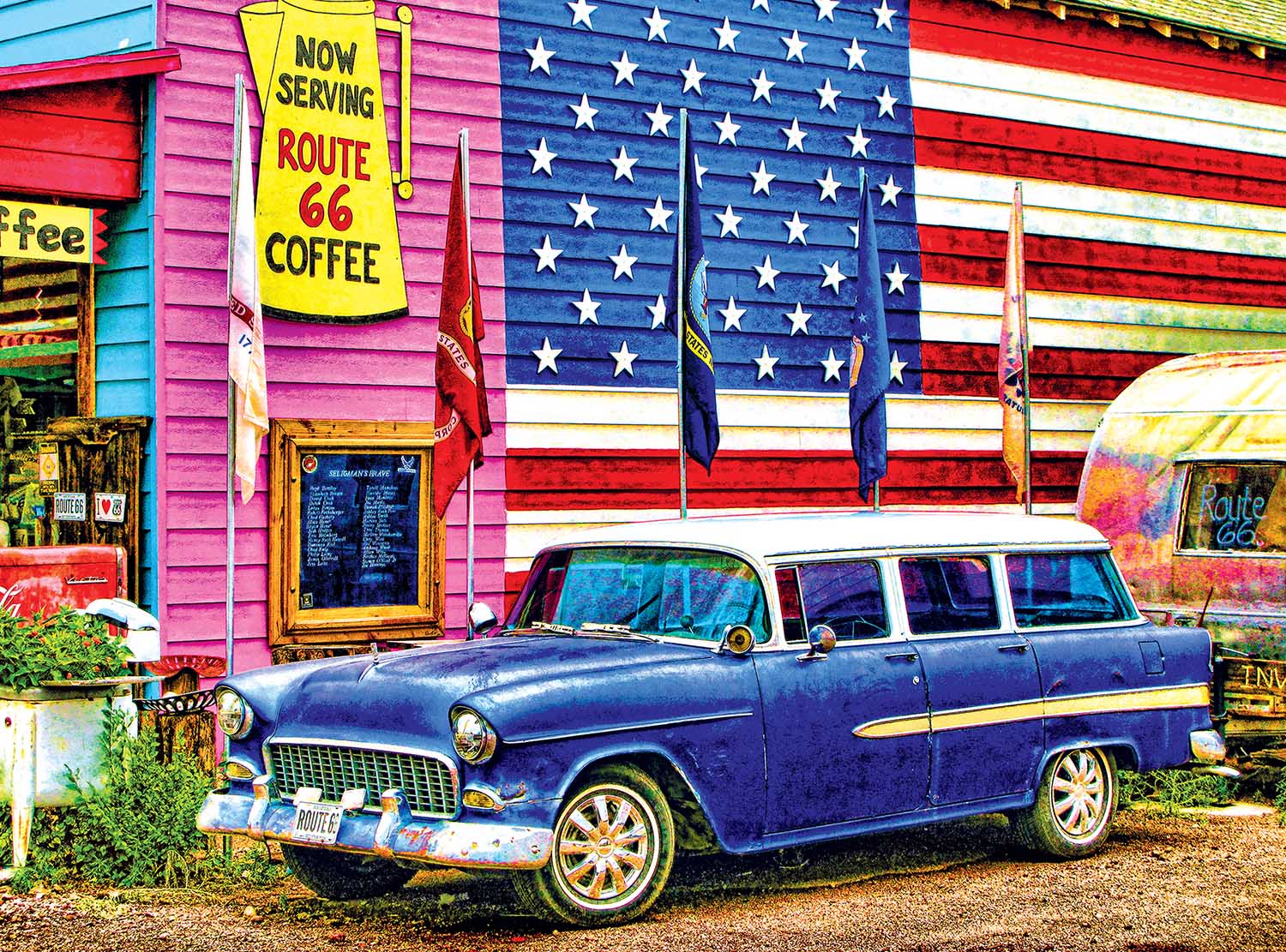 Route 66 - Scratch and Dent Car Jigsaw Puzzle