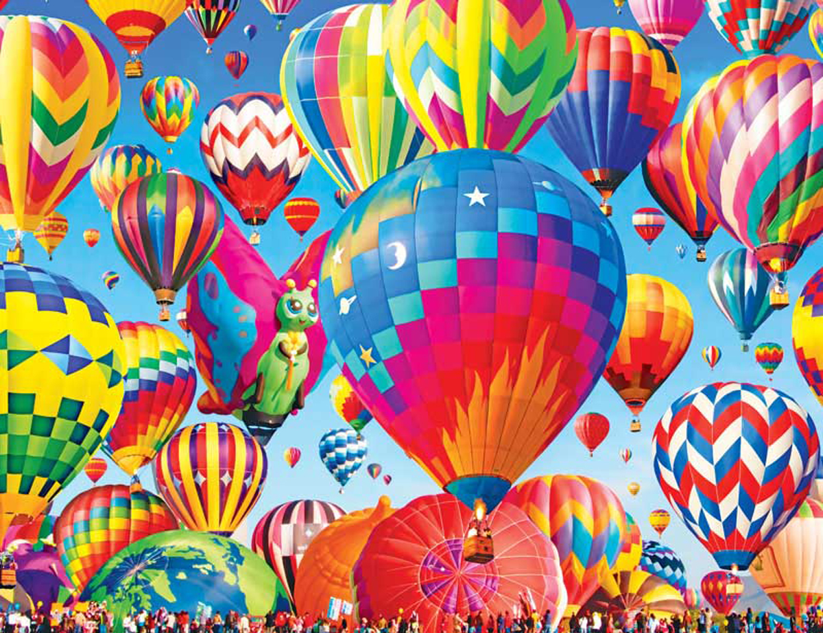 Balloons Over Paris Folk Art Jigsaw Puzzle By Dowdle Folk Art