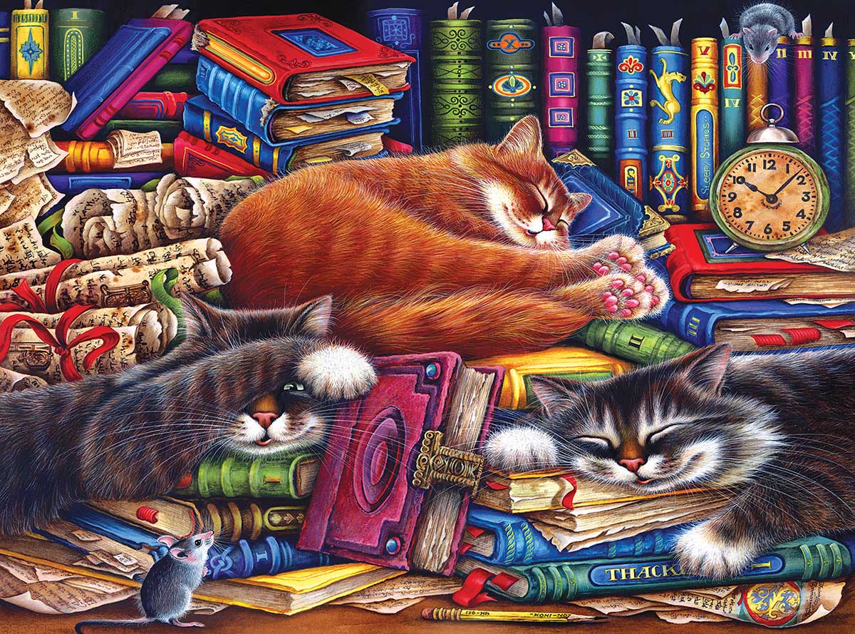 The Old Book Shop Cats - Scratch and Dent Cats Jigsaw Puzzle