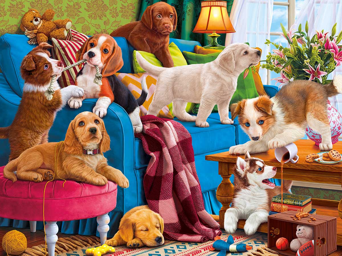Playful Puppies - Scratch and Dent Dogs Jigsaw Puzzle