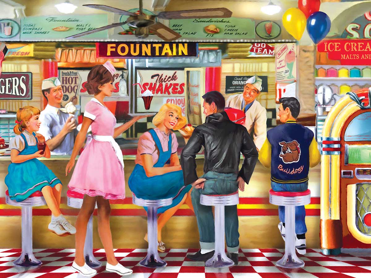 Soda and Ice Cream Parlor Food and Drink Jigsaw Puzzle