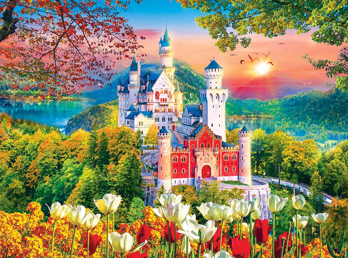 Famous Neuschwanstein Medieval Castle Germany - Scratch and Dent Castle Jigsaw Puzzle