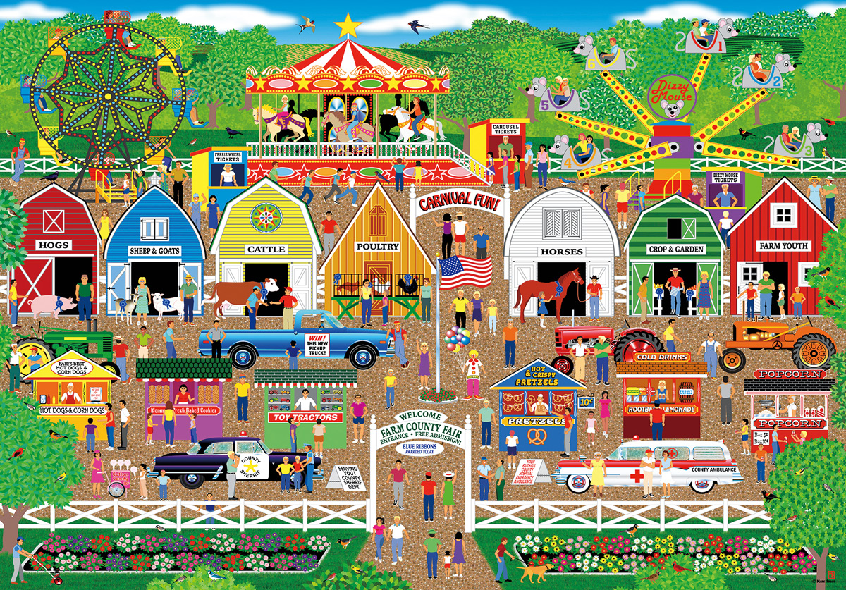 Home Country - Farm County Fair - Scratch and Dent Countryside Jigsaw Puzzle