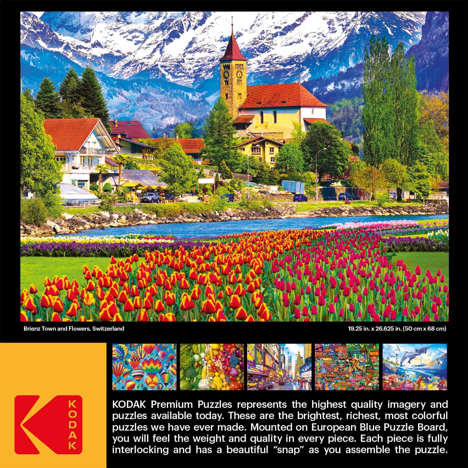 Brienz Town Flowers, Switzerland - 1000 Piece Jigsaw Puzzle