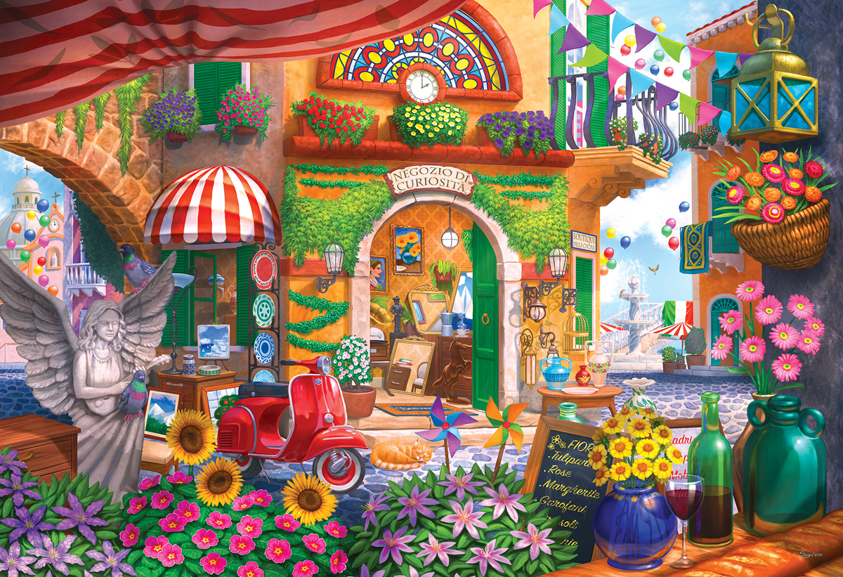 Little Italian Curiousity Shop - Scratch and Dent Shopping Jigsaw Puzzle