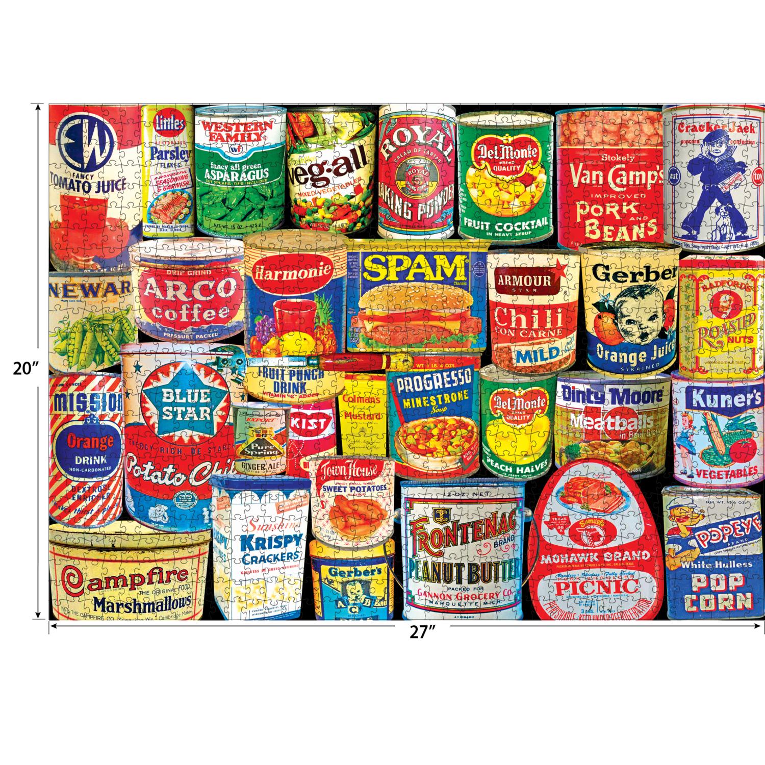 Retro Cans, 1000 Pieces, RoseArt | Puzzle Warehouse