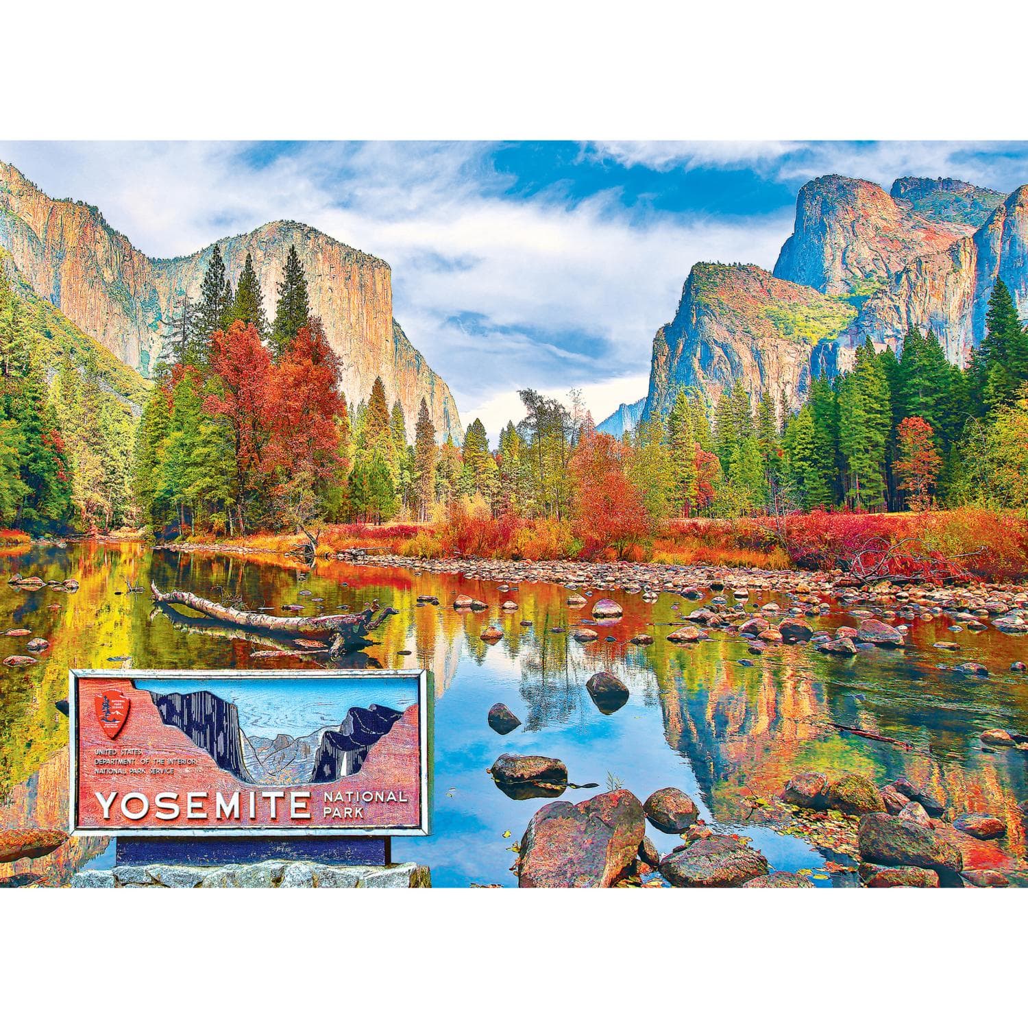 El Capitan And Merced River In Autumn,Yosemite Park Mountain