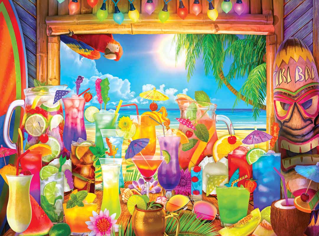 Tiki Bar Paradise Travel Jigsaw Puzzle